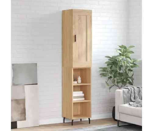 Kõrge Kapp, Sonoma Tamm, 34,5 X 34 X 180 cm Tehispuit