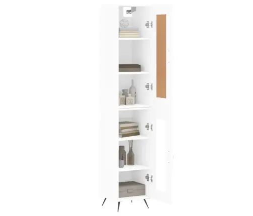 Augstais Skapītis, Balts, 34,5X34X180 Cm, Inženierijas Koks Vidaxl