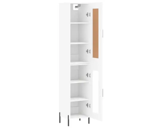 Kõrge Kapp, Valge , 34,5X34X180 cm Tehispuit