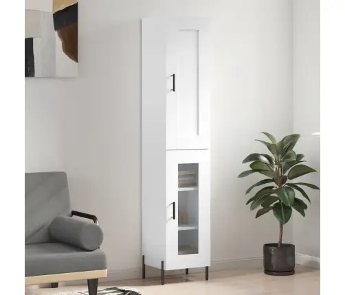 Kõrge Kapp, Valge , 34,5X34X180 cm Tehispuit