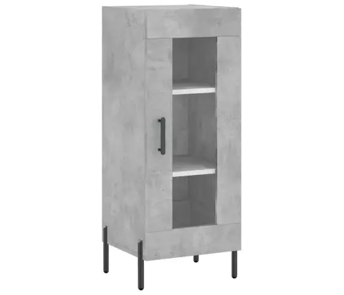 Komoda, Betono Pilkos Spalvos, 34,5X34X180cm Apdirbta Mediena