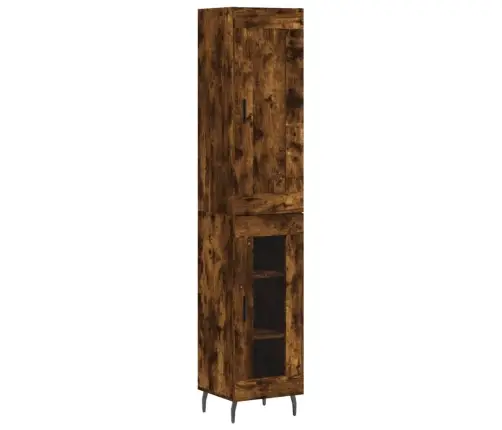 Augstais Skapītis, Ozolkoka, 34,5X34X180 Cm, Inženierijas Koks Vidaxl