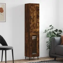Augstais Skapītis, Ozolkoka, 34,5X34X180 Cm, Inženierijas Koks Vidaxl