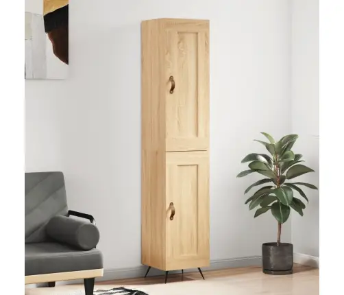 Kõrge Kapp, Sonoma Tamm, 34,5 X 34 X 180 cm Tehispuit