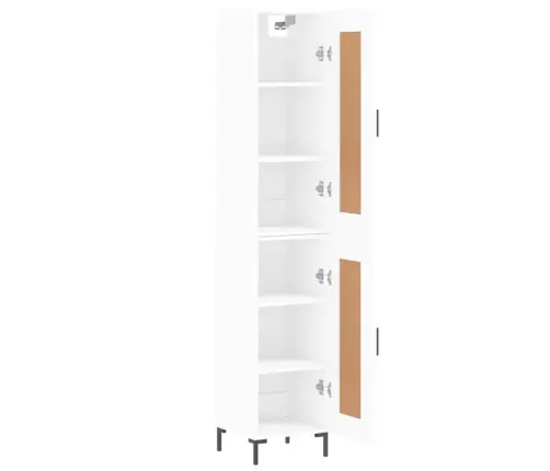 Kõrge Kapp, Valge , 34,5X34X180 cm Tehispuit