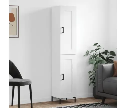 Kõrge Kapp, Valge , 34,5X34X180 cm Tehispuit