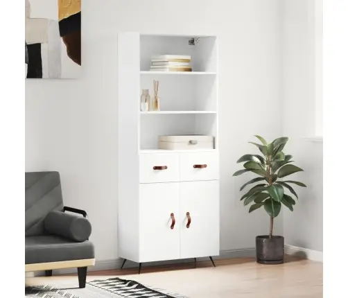 Komoda, Baltos Spalvos, 69,5X34X180cm Apdirbta Mediena