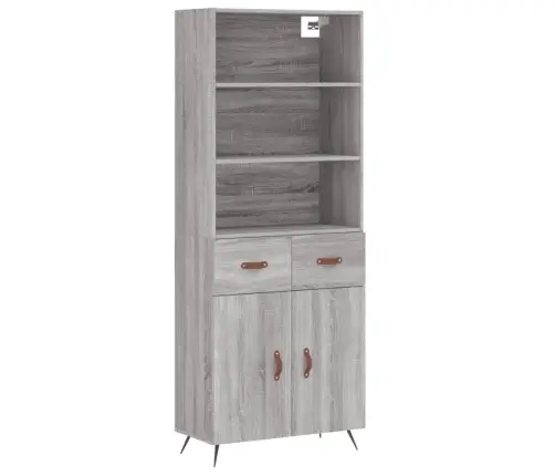 Kõrge Kapp, Hall Sonoma Tamm, 69,5 X 34 X 180 cm Tehispuit