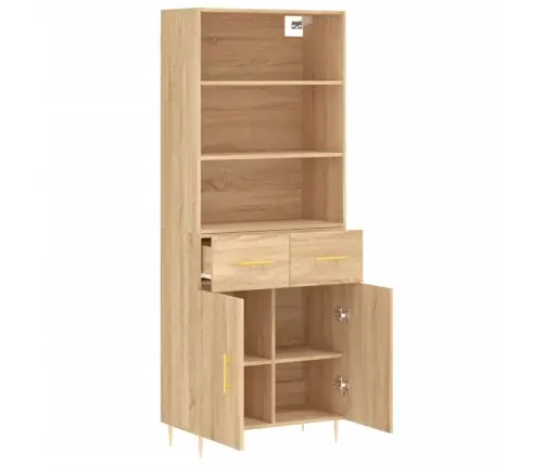 Augstais Skapis, Ozolkoka, 69,5X34X180 Cm, Inženierijas Koks Vidaxl