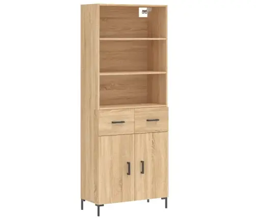 Augstais Skapis, Ozolkoka, 69,5X34X180 Cm, Inženierijas Koks Vidaxl Augstais Skapis, Ozolkoka, 69,5X34X180 Cm, Inženierijas Koks Vidaxl