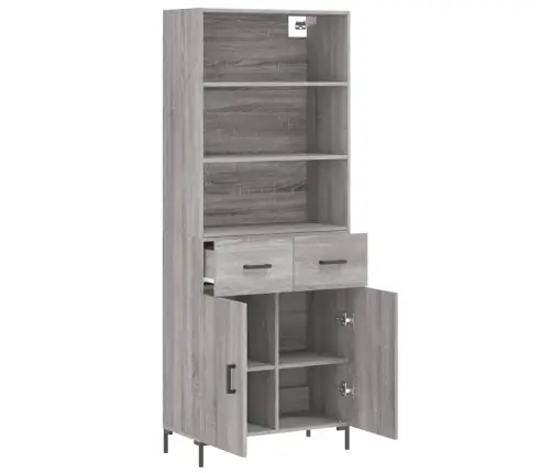 Kõrge Kapp, Hall Sonoma Tamm, 69,5 X 34 X 180 cm Tehispuit