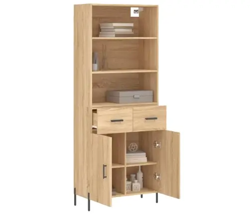 Augstais Skapis, Ozolkoka, 69,5X34X180 Cm, Inženierijas Koks Vidaxl Augstais Skapis, Ozolkoka, 69,5X34X180 Cm, Inženierijas Koks Vidaxl