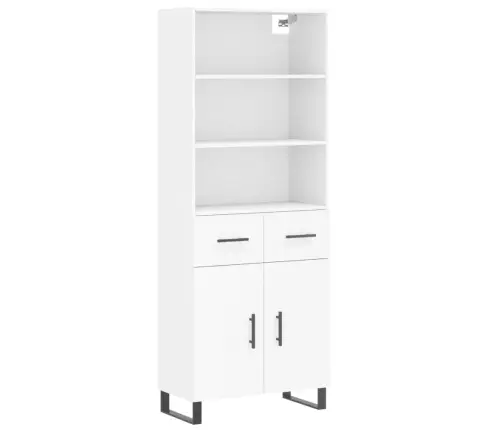 Augstais Skapis, Balts, 69,5X34X180 Cm, Inženierijas Koks Vidaxl