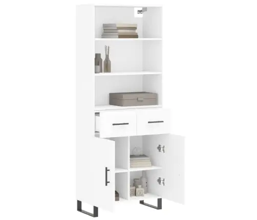 Augstais Skapis, Balts, 69,5X34X180 Cm, Inženierijas Koks Vidaxl