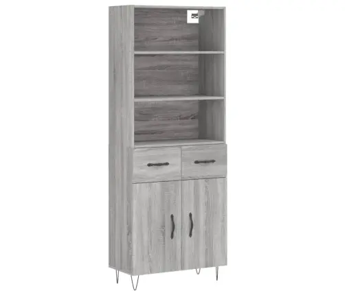 Kõrge Kapp, Hall Sonoma Tamm, 69,5 X 34 X 180 cm Tehispuit