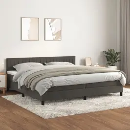 Kontinentaalvoodi Madratsiga, Tumehall, 200X200 cm Samet