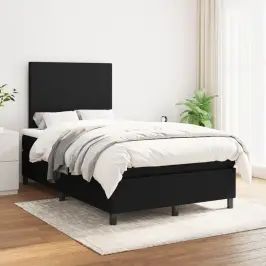Atsperu Gultas Rāmis Ar Matraci, Melna Audums, 120X200 Cm Vidaxl Atsperu Gultas Rāmis Ar Matraci, Melna Audums, 120X200 Cm Vidaxl