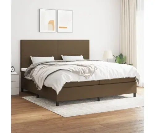 Kontinentaalvoodi Madratsiga, Tumepruun, 200X200 cm Kangas