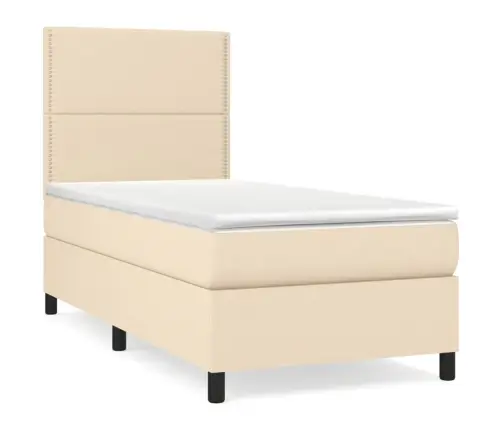 Kontinentaalvoodi Madratsiga, Kreemjas, 90X190 cm Kangas