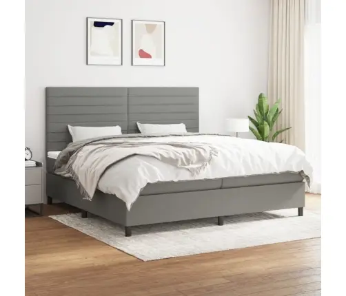 Kontinentaalvoodi Madratsiga, Tumehall, 200X200 cm Kangas