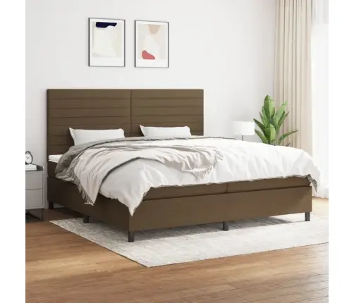 Kontinentaalvoodi Madratsiga, Tumepruun, 200X200 cm Kangas