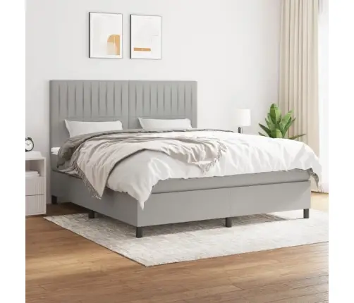 Kontinentaalvoodi Madratsiga, Helehall, 180X200 cm Kangas