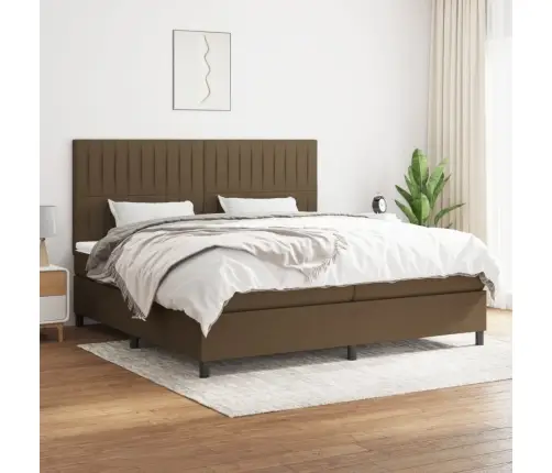 Kontinentaalvoodi Madratsiga, Tumepruun, 200X200 cm Kangas