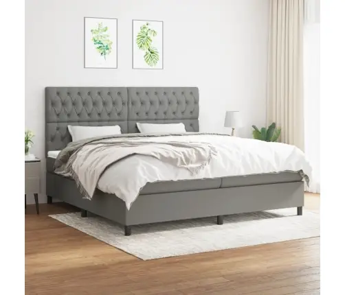 Kontinentaalvoodi Madratsiga, Tumehall, 200X200 cm Kangas