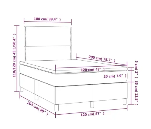 Kontinentaalvoodi Madratsiga, Sinine, 120X200 cm Kangas