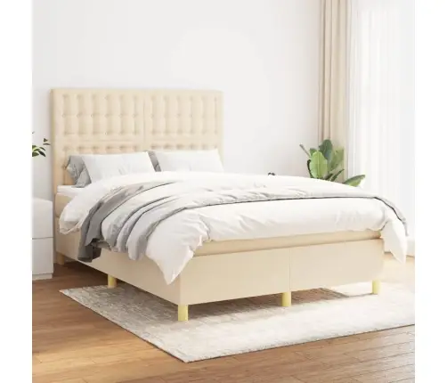 Kontinentaalvoodi Madratsiga, Kreemjas, 140X190 cm Kangas