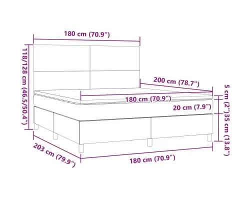 Lova Su Spyruoklėmis Ir Čiužiniu, Žalia, 180X200 cm Aksomas