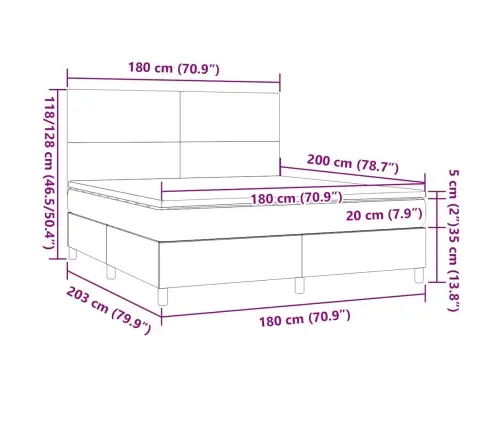 Lova Su Spyruoklėmis Ir Čiužiniu, Žalia, 180X200 cm Aksomas