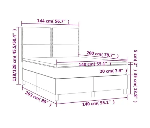 Lova Su Spyruoklėmis Ir Čiužiniu, Žalia, 140X200 cm Aksomas