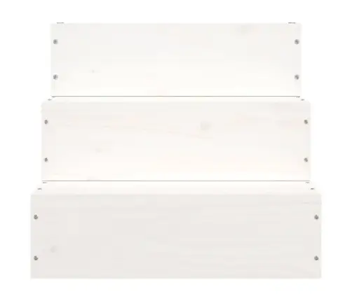 Kāpnes Mājdzīvniekiem, Baltas, 40X37,5X35 Cm, Priedes Masīvkoks Vidaxl