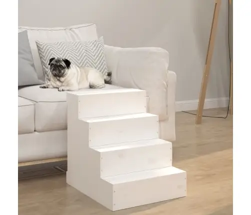 Kāpnes Mājdzīvniekiem, Baltas, 40X49X47 Cm, Priedes Masīvkoks Vidaxl