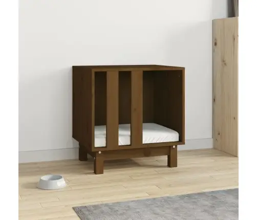 Suņu Mājiņa, Medus Brūna, 50X40X52 Cm, Priedes Masīvkoks Vidaxl