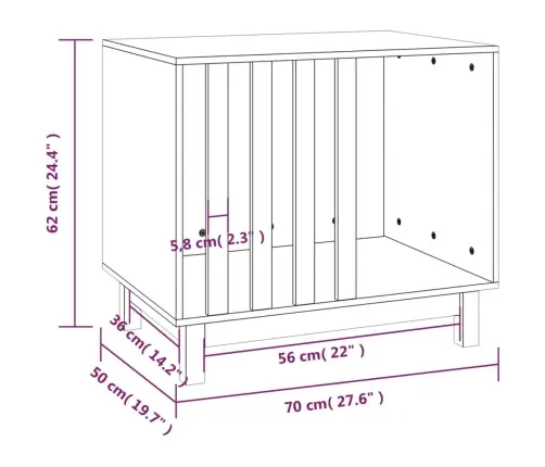 Koerakuut, 70 X 50 X 62 cm Männipuit
