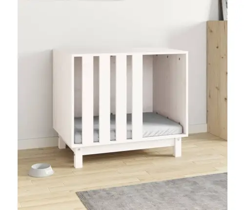 Suņu Mājiņa, Balta, 70X50X62 Cm, Priedes Masīvkoks Vidaxl