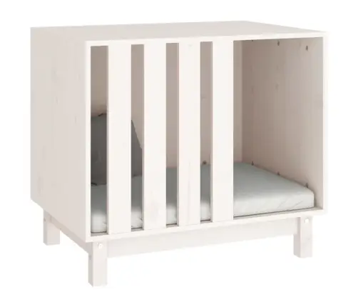 Suņu Mājiņa, Balta, 70X50X62 Cm, Priedes Masīvkoks Vidaxl