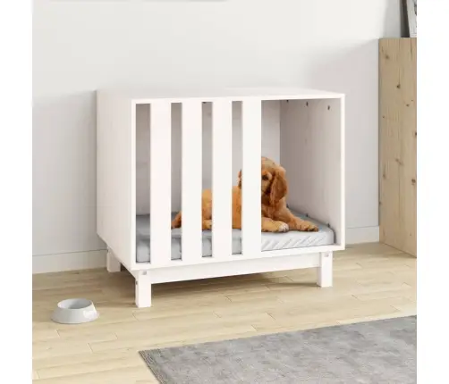 Suņu Mājiņa, Balta, 70X50X62 Cm, Priedes Masīvkoks Vidaxl