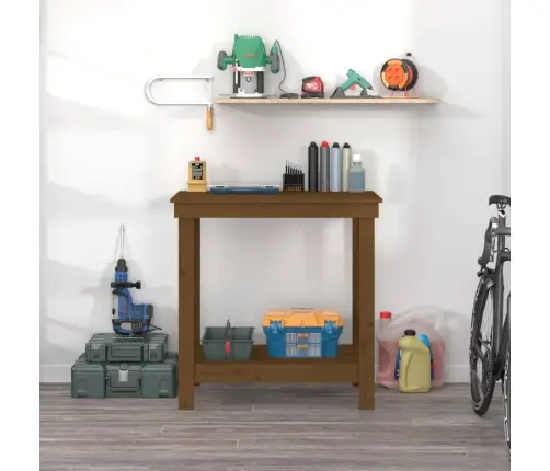 Darbagalds, Medus Brūns, 80X50X80 Cm, Priedes Masīvkoks Vidaxl