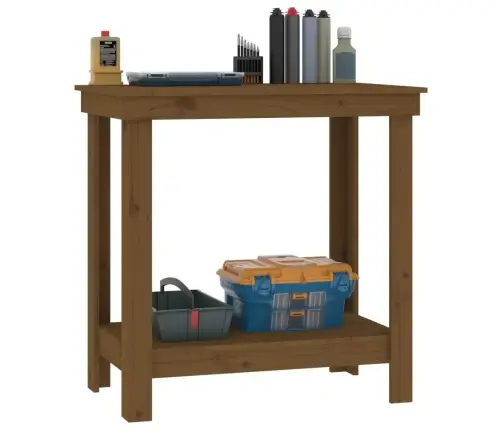 Darbagalds, Medus Brūns, 80X50X80 Cm, Priedes Masīvkoks Vidaxl