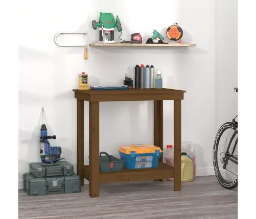 Darbagalds, Medus Brūns, 80X50X80 Cm, Priedes Masīvkoks Vidaxl