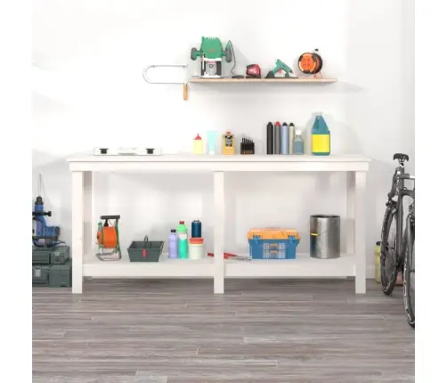 Darbagalds, Balts, 180X50X80 Cm, Priedes Masīvkoks Vidaxl