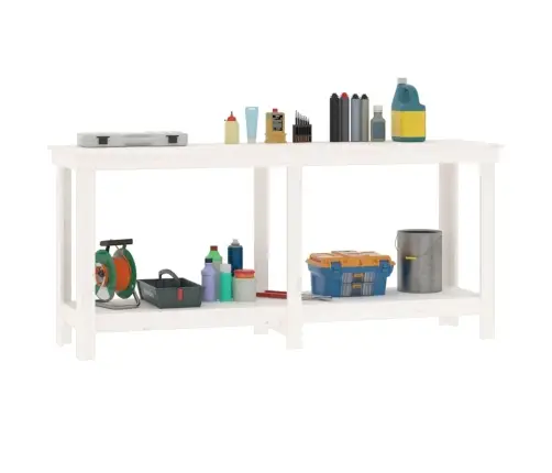 Darbagalds, Balts, 180X50X80 Cm, Priedes Masīvkoks Vidaxl