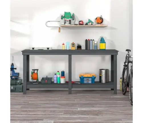 Darbagalds, Pelēks, 180X50X80 Cm, Priedes Masīvkoks Vidaxl