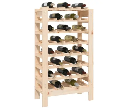 Vīna Pudeļu Plaukts, 61,5X30X107,5 Cm, Priedes Masīvkoks Vidaxl