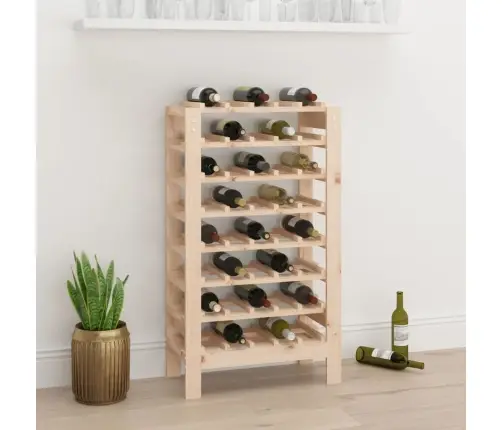 Vīna Pudeļu Plaukts, 61,5X30X107,5 Cm, Priedes Masīvkoks Vidaxl