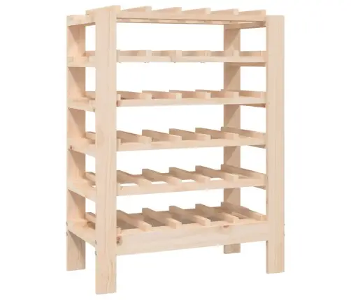 Vyno Butelių Stovas, 61,5X30X82cm Pušies Medienos Masyvas