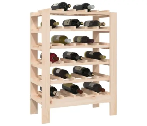 Vyno Butelių Stovas, 61,5X30X82cm Pušies Medienos Masyvas